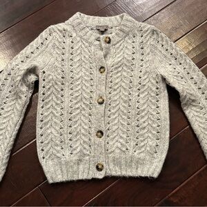 J. Crew Point Sur Light Gray Button-Up Cardigan